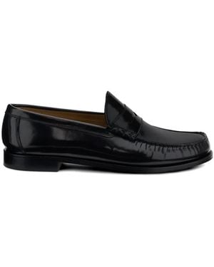 BOGGI Brushed-Leather Loafers - Black