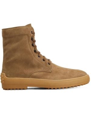 Tod's Winter Gommino Stiefeletten Aus Wildleder - Braun