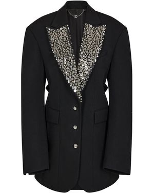 Rabanne Embroidered Blazer - Black