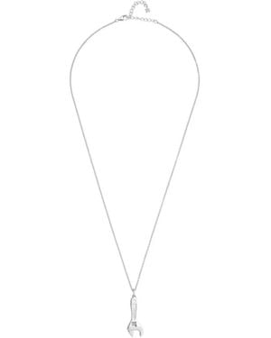 Mateo Wrench-Pendant Necklace - White