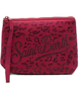 MC2 Saint Barth Aline Strass Embellished Mini Bag - Red