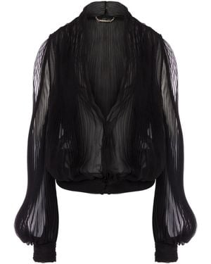 Alberta Ferretti Silk Blouse - Black
