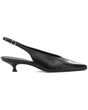 Aeyde Camila Pointed Slingback Heeled Pumps - Black