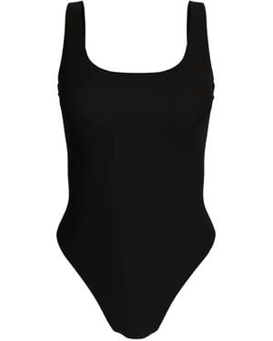 Calvin Klein Square-Neck Swimsuit - Black