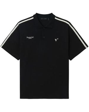 FIVE CM Polo À Détails Rayés - Black