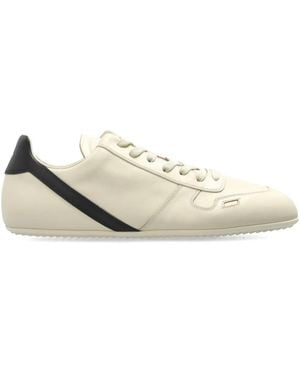 Rick Owens Minimal Sneak Leather Panel Trainers - White