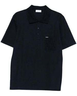 Ferragamo Poloshirt Mit Logo-Schild - Schwarz