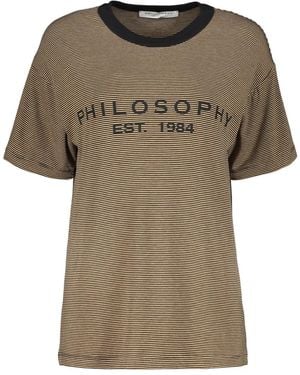 Philosophy Di Lorenzo Serafini Striped T-Shirt - Green