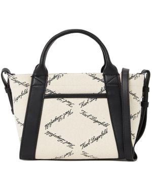 KARL LAGERFELD Small K/Ville Tote Bag - White