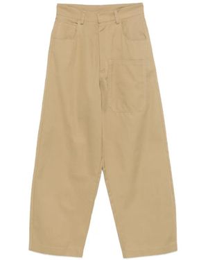 Jejia Pantalon Droit À Poches Plaquées - White