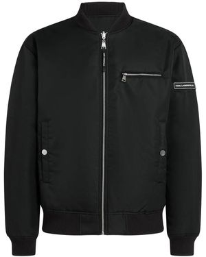 KARL LAGERFELD Reversible Bomber Jacket - Black
