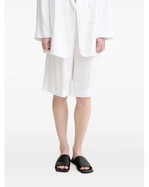 Gestuz Hoch Sitzende Bundfaltenshorts - Weiß