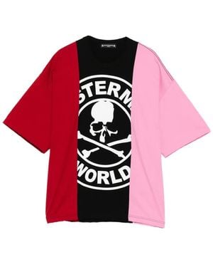 MASTERMIND WORLD T-Shirt À Design Colour Block - Red