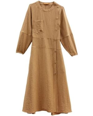 Rejina Pyo Michaela Midikleid mit aufgesetzter Tasche - Natur