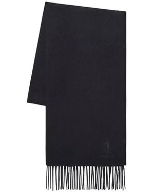 Pringle of Scotland Fringed Lambswool Scarf - Black