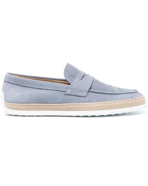 Tod's スエード ペニーローファー - ホワイト