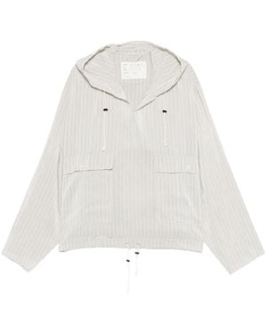 Camiel Fortgens Hooded Striped Jacket - White