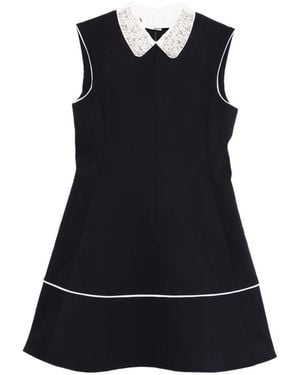 Maje Embellished-Collar Mini Dress - Black