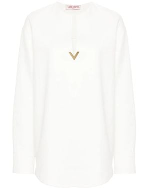 Valentino Garavani Vゴールド トップ - ホワイト