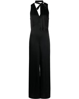Twinset V-Neck Sleeveless Jumpsuit - Black