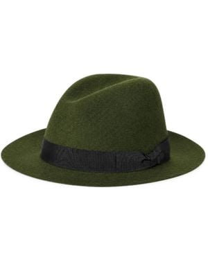Jean Paul Gaultier Grosgrain-Trim Felt Hat - Green