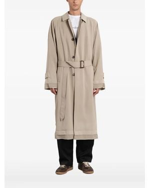 Maison Margiela Trenchcoat im Layering-Look mit Gürtel - Natur