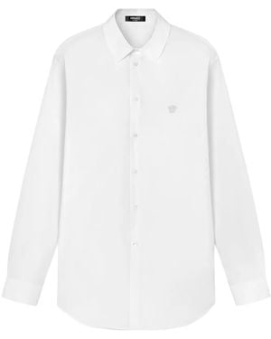 Versace Medusa Embroidered Shirt - White