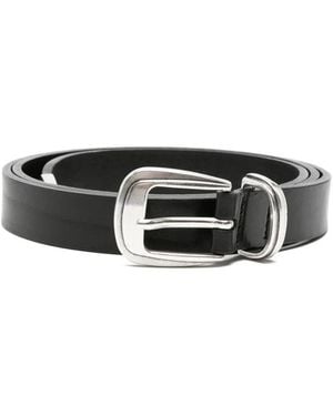 Paura Buckle-Fastening Leather Belt - Black