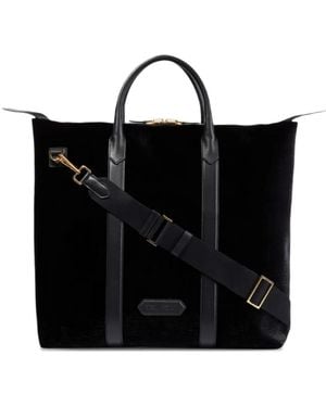 Tom Ford ロゴ ボストンバッグ - ブラック