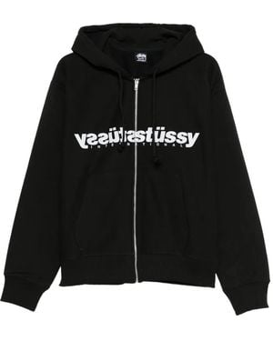 Stussy Mirror Zip-Up Hoodie - Black
