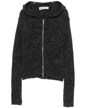 Our Legacy Compact Hood Zip-Up Cardigan - Black