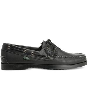 Paraboot Chaussures Bateau Barth À Lacets - Blanc