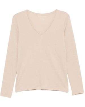 Majestic Filatures V-Neck Long-Sleeve T-Shirt - Natural