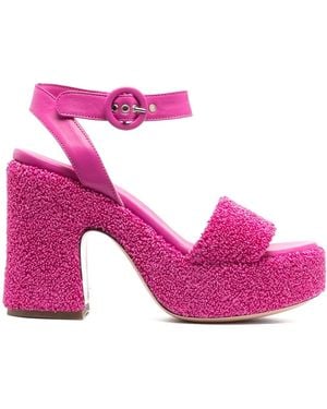 Agl Attilio Giusti Leombruni Sista Zerby 80Mm Leather Sandals - Pink