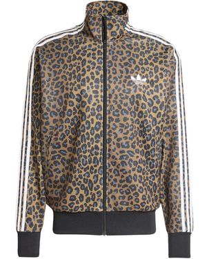 adidas Firebird Leopard-Print Sweatshirt - Grey
