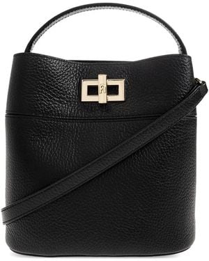 Furla Amelia Top-Handle Leather Mini Bag - Black