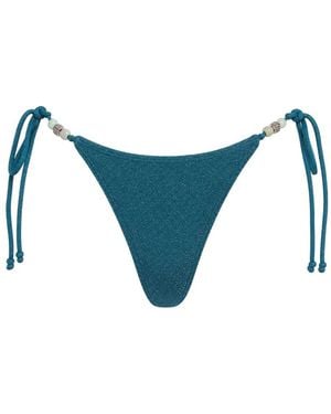 BOUND Side Vista Beaded Bikini Bottoms - Blue