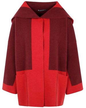 Pierantoniogaspari Pocket Colourblock Coat - Red