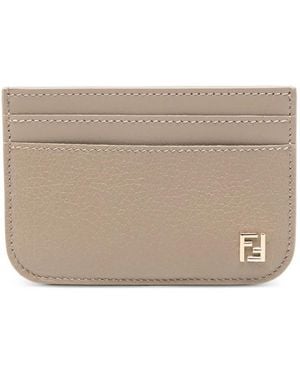 Fendi Logo-Plaque Cardholder - Neutre