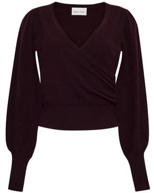 Cara Cara Ezra Wrap-Style Sweater - Purple