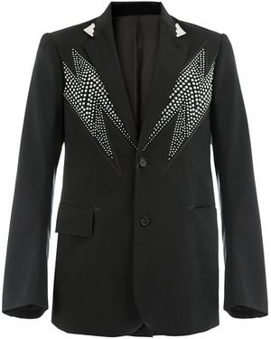 TAKAHIROMIYASHITA TheSoloist. Studded Lightning Bolt Jacket - Black