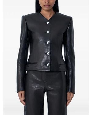 KHAITE Nara Leather Jacket - Black