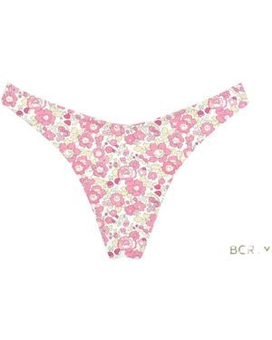 MC2 Saint Barth Naomi Floral-Print Bikini Bottoms - Pink