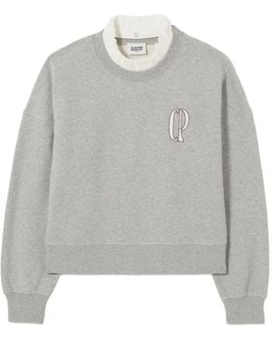 Claudie Pierlot Embroidered-Logo Sweatshirt - Grey