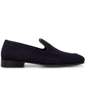 Manolo Blahnik Truro Crosta Suede Loafers - Blue