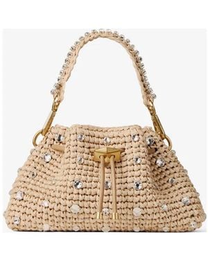 Jimmy Choo Cinch S Raffia Shoulder Bag - Neutro