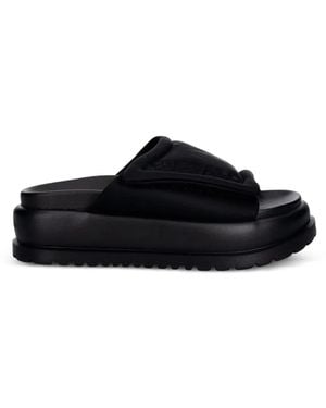 Buffalo Palma Logo-Embossed Platform Sandals - Black