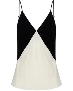 forte_forte Top Tipo Camisola Con Diseño Colour Block - Negro