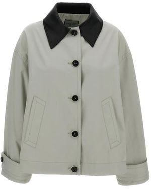 DURAZZI MILANO Collar Button-Up Jacket - Grey