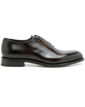 Ferragamo Tramezza Lace-Up Leather Derby Shoes - Grey